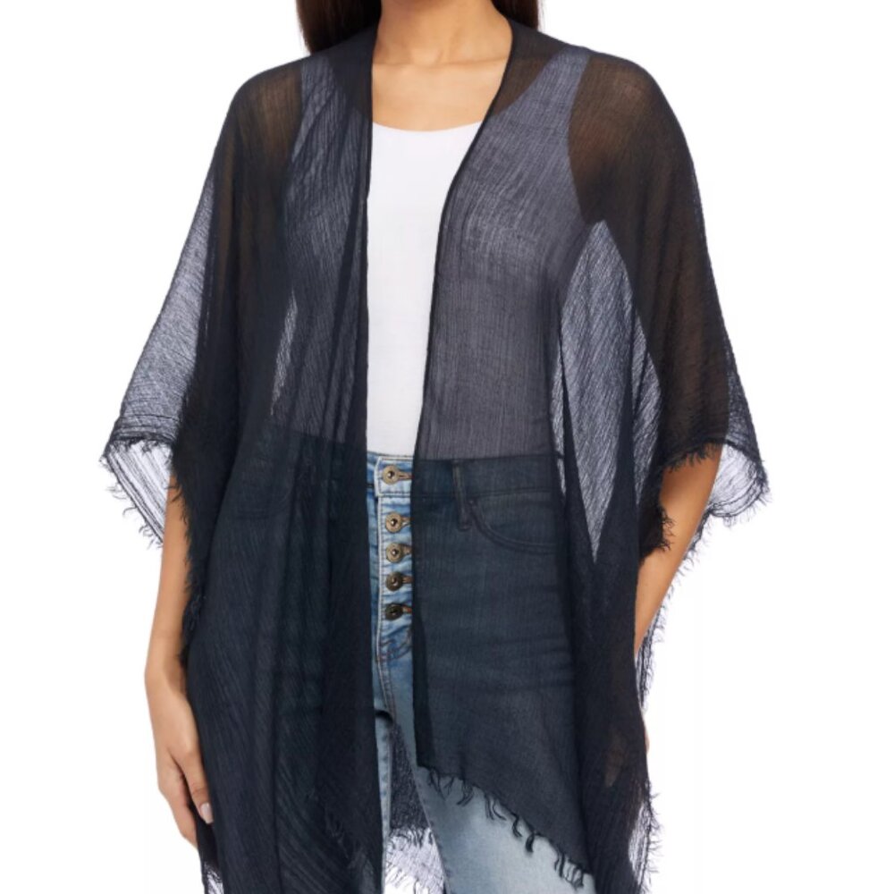 BLACK KIMONO/SCARF - Picture 2 of 3